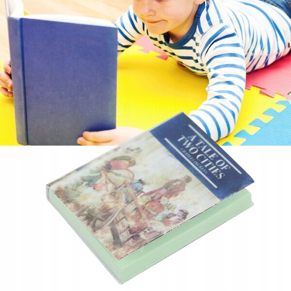 Livre décoratif miniature pour maisons de poupées à l'échelle 1:12 en papier résistant