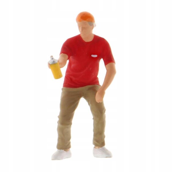Figura Graffiti in Resina 1:87 per Diorama e Modellismo Miniatura