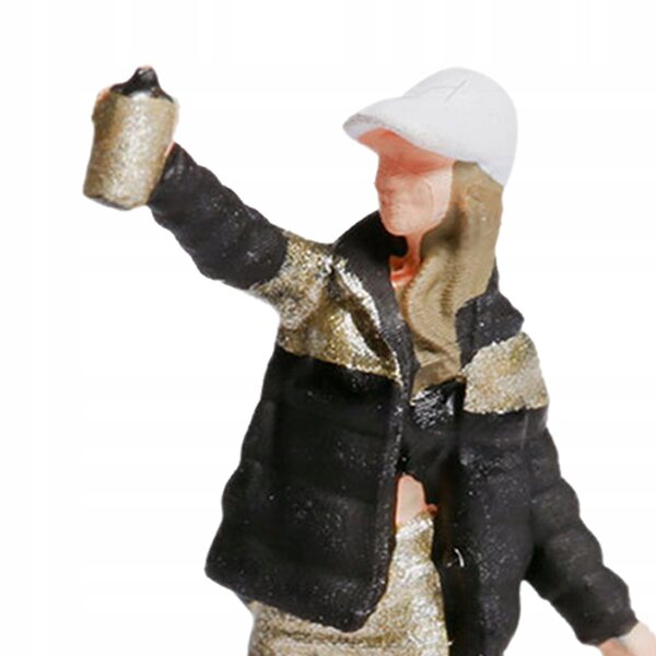 Figura Graffiti in Resina 1:87 per Diorama e Modellismo Miniatura