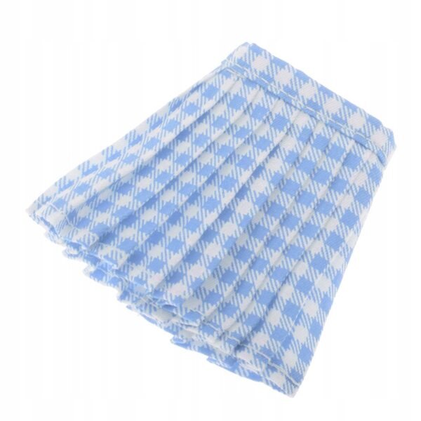 Gonna a quadretti azzurri in scala 1:6 per bambole da 12 pollici, accessorio moda