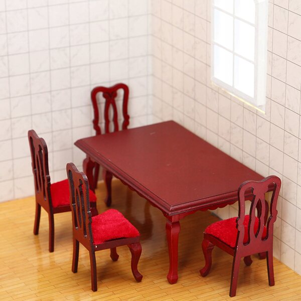 Chaise de salle à manger miniature en bois pour maison de poupée échelle 1:12