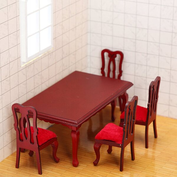 Chaise de salle à manger miniature en bois pour maison de poupée échelle 1:12