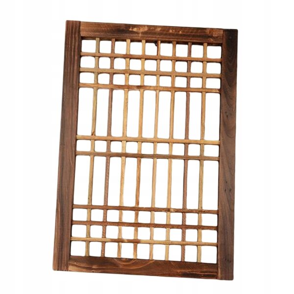 Fenêtre en bois vintage rustique Rama 52x36 cm pour décoration murale