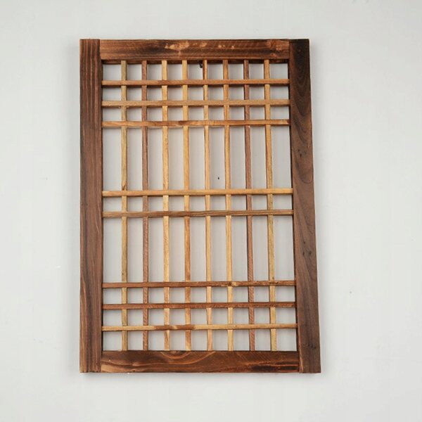 Fenêtre en bois vintage rustique Rama 52x36 cm pour décoration murale