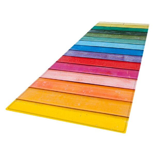 Moderner, rustikaler rutschfester Teppich 60x180 cm aus widerstandsfähigem und waschbarem Polyester