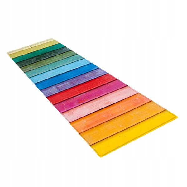 Moderner, rustikaler rutschfester Teppich 60x180 cm aus widerstandsfähigem und waschbarem Polyester