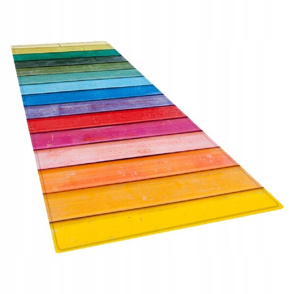 Moderner, rustikaler rutschfester Teppich 60x180 cm aus widerstandsfähigem und waschbarem Polyester