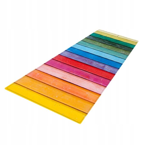 Moderner, rustikaler rutschfester Teppich 60x180 cm aus widerstandsfähigem und waschbarem Polyester