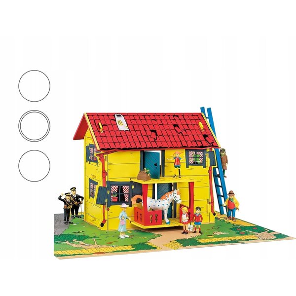 Casa in legno a due piani di Pippi Langstrump per il gioco delle bambole - incompleta