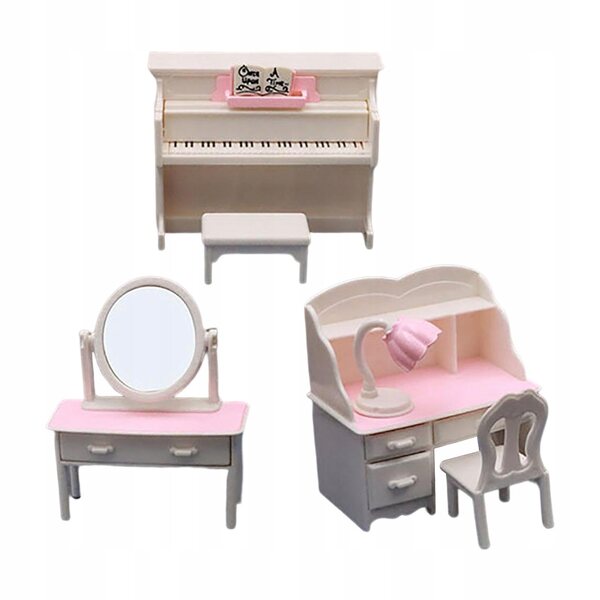 1/12 Puppenhaus-Miniaturmöbel-Set mit komplettem Zubehör