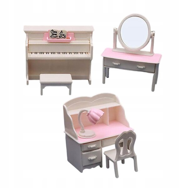 1/12 Puppenhaus-Miniaturmöbel-Set mit komplettem Zubehör