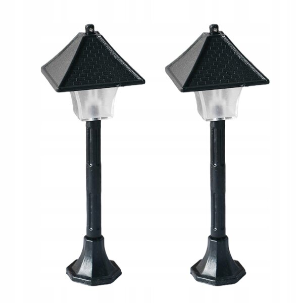 Lot de 2 mini lampadaires pour maisons de poupées à l'échelle 1:12 avec lumière bicolore