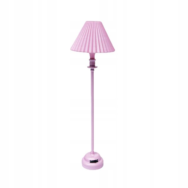 1:12 Miniatur-Stehlampe aus Metall für Vintage-Puppenhaus