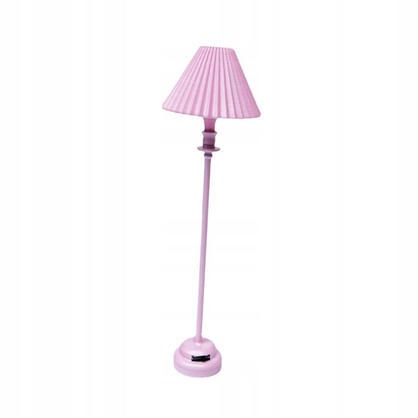 1:12 Miniatur-Stehlampe aus Metall für Vintage-Puppenhaus