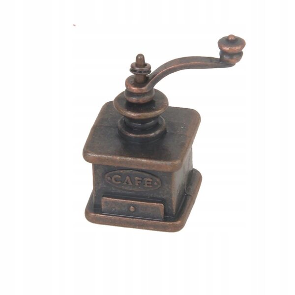 Miniatura casa delle bambole 1/12 vintage macinacaffè in bronzo antico