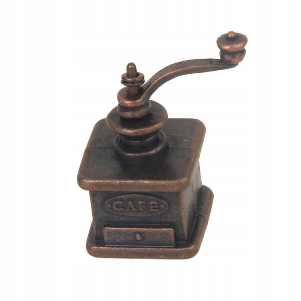 Miniatura casa delle bambole 1/12 vintage macinacaffè in bronzo antico