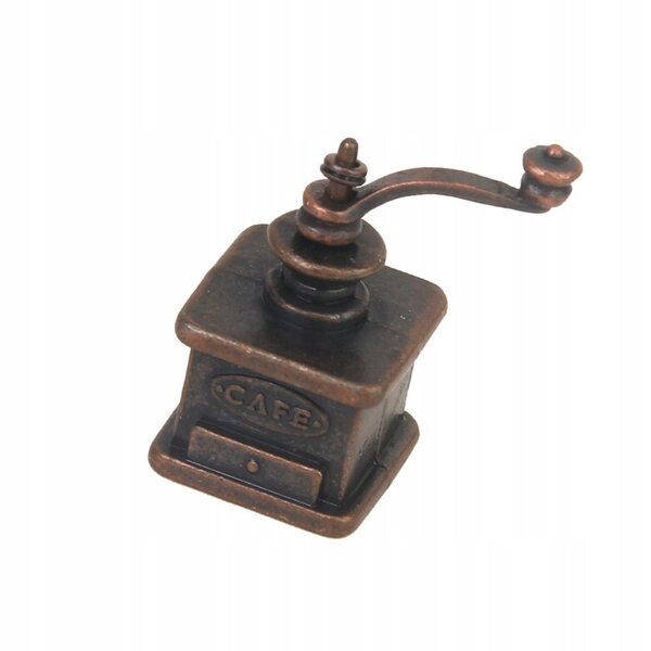 Miniatura casa delle bambole 1/12 vintage macinacaffè in bronzo antico