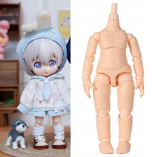 Corpo BJD mobile a 13 snodi per bambole OB11, accessorio PVC 9,5 cm