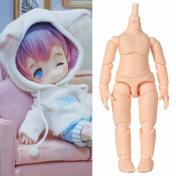 Corpo BJD mobile a 13 snodi per bambole OB11, accessorio PVC 9,5 cm