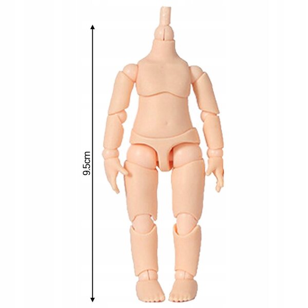 Corpo BJD mobile a 13 snodi per bambole OB11, accessorio PVC 9,5 cm