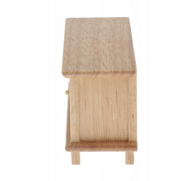 1:12 Puppenhaus Naturholz TV-Schrank Miniatur, traditionelles Design