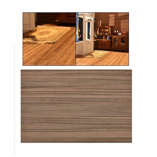 Dalla posa semplice: pavimento in legno adesivo per casa delle bambole 43x28 cm