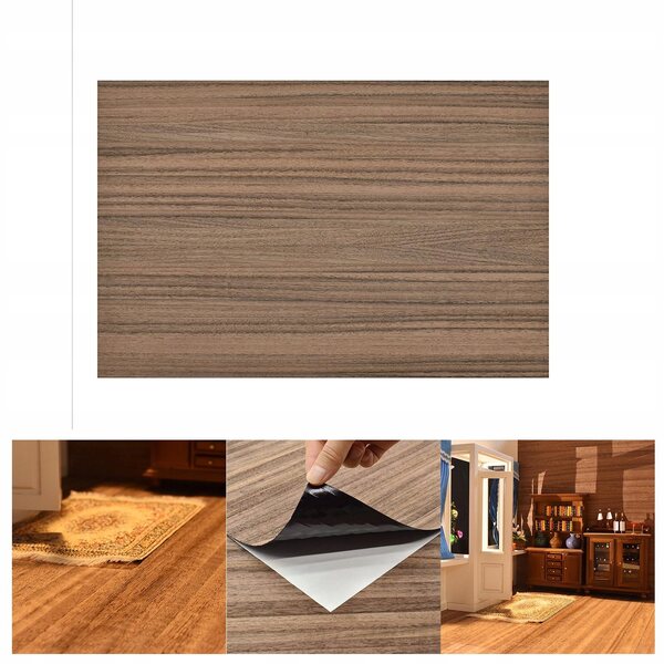 Dalla posa semplice: pavimento in legno adesivo per casa delle bambole 43x28 cm