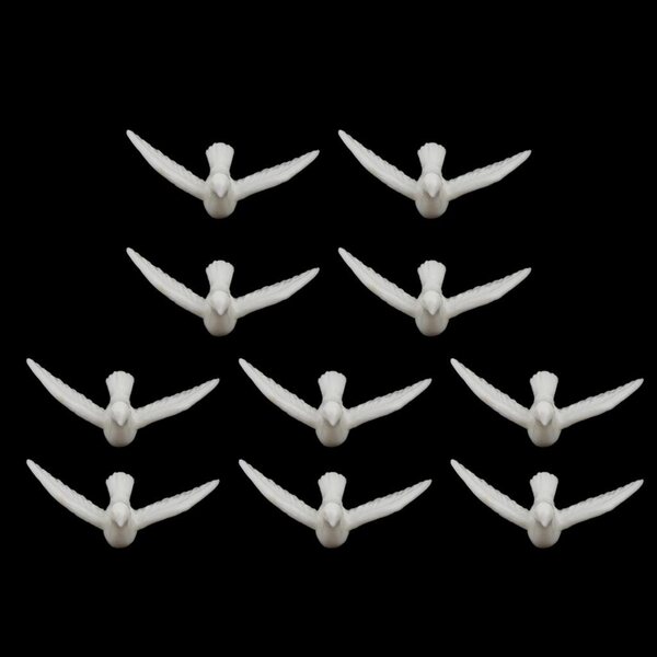 Weiße Schoner-Miniaturen für 1/12 Puppenhäuser, Set mit 10 Holzteilen
