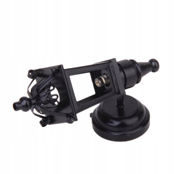 Lampe LED miniature en métal noir pour maison de poupées à l'échelle 1:12