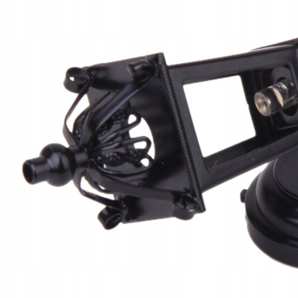 Lampe LED miniature en métal noir pour maison de poupées à l'échelle 1:12