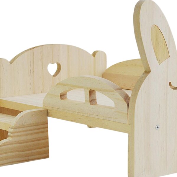 Lit miniature en bois à l'échelle 1:6 pour poupées de 30 cm, décoration maison de poupée