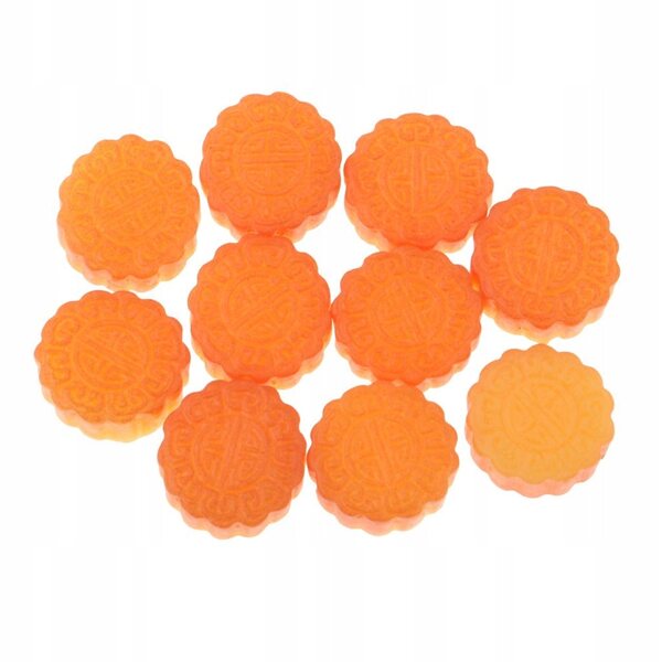 Lot de 10 Gâteaux de Lune Miniatures en Résine pour Maisons de Poupées 1/12
