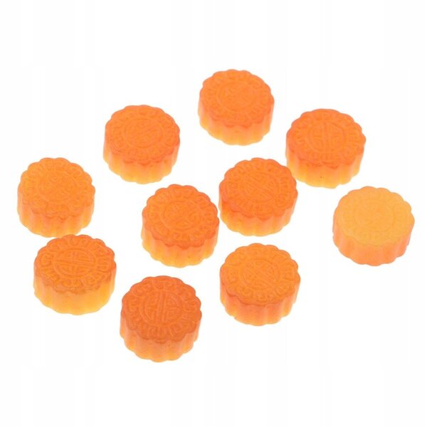Lot de 10 Gâteaux de Lune Miniatures en Résine pour Maisons de Poupées 1/12