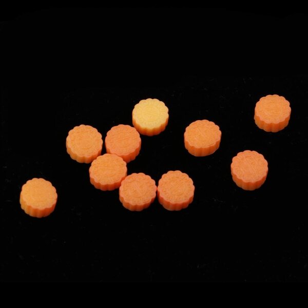 Lot de 10 Gâteaux de Lune Miniatures en Résine pour Maisons de Poupées 1/12