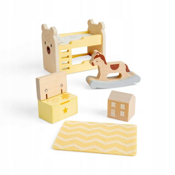 BigJigs Toys Holzmöbel-Set für Puppenhaus – Kinderzimmer