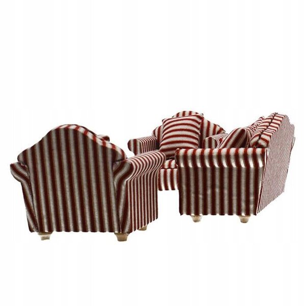 1:12 Miniatursofa aus Holz mit Stoff für Puppenhäuser und Modelle