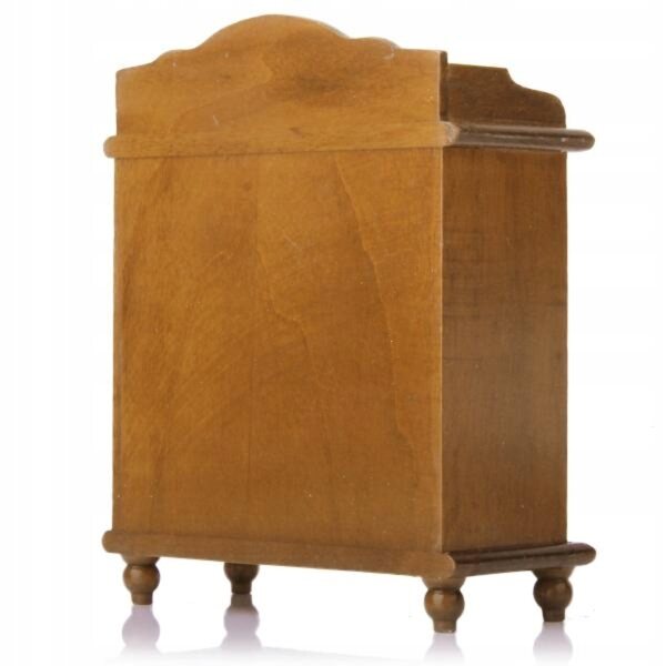 Miniatura Mobile in Legno per Casa delle Bambole 1:12 – Armadietto per Vino Noce