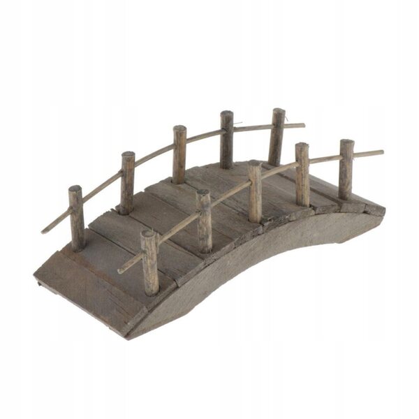 Miniatur-Bogenbrücke aus Holz für Märchengärten und Puppenhäuser 1:12