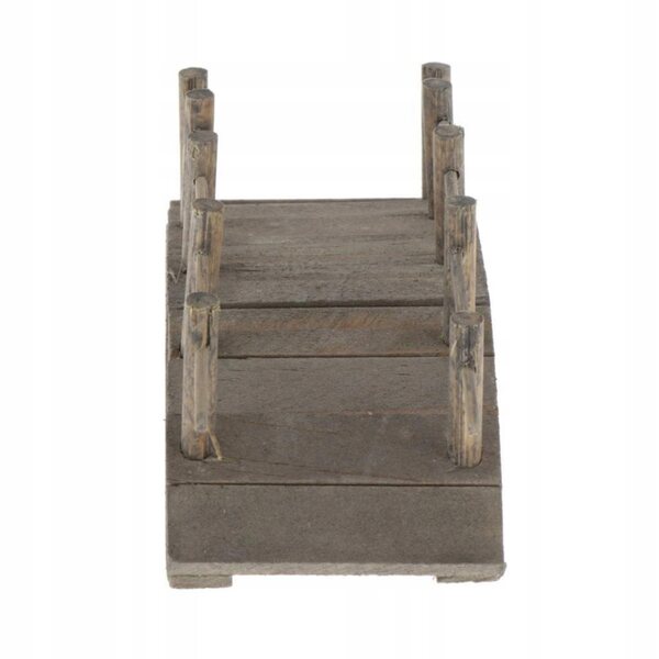 Miniatura ponte ad arco in legno per giardini fatati e case delle bambole 1:12