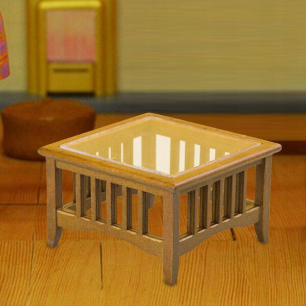 1:12 Mini rustikaler Holz-Couchtisch für DIY-Puppenhäuser