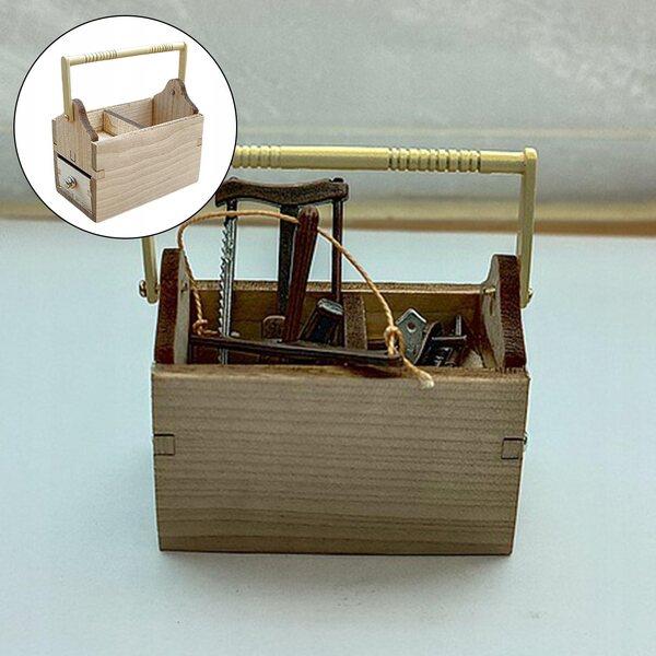 Mini set strumenti per casa delle bambole scala 1:12 in legno e metallo