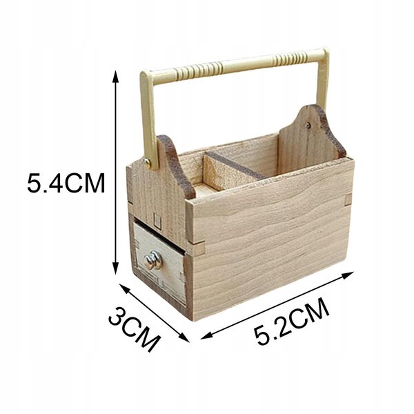 Mini set strumenti per casa delle bambole scala 1:12 in legno e metallo