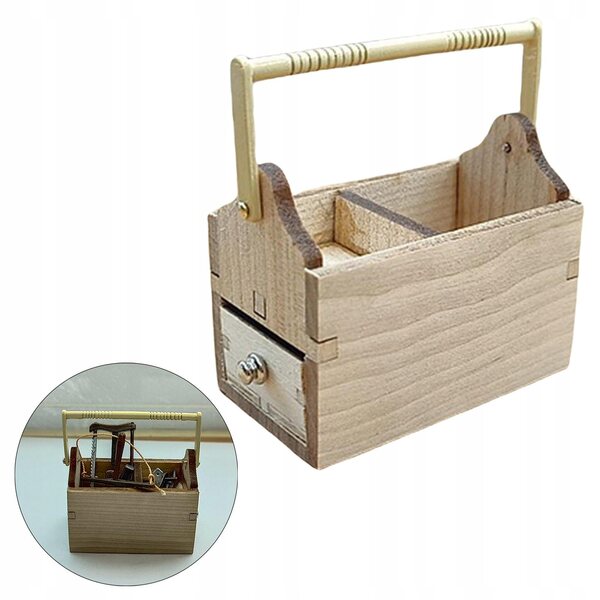 Mini set strumenti per casa delle bambole scala 1:12 in legno e metallo