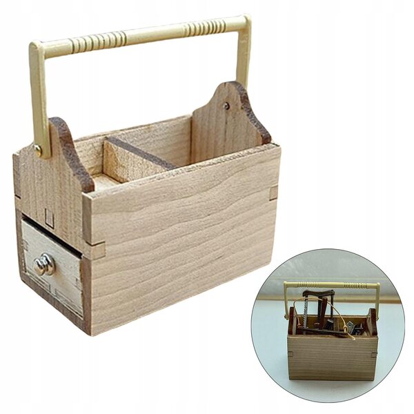 Mini set strumenti per casa delle bambole scala 1:12 in legno e metallo