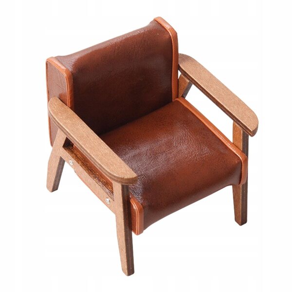 Miniatura divano in legno 1:12 per casa delle bambole beige piccolo