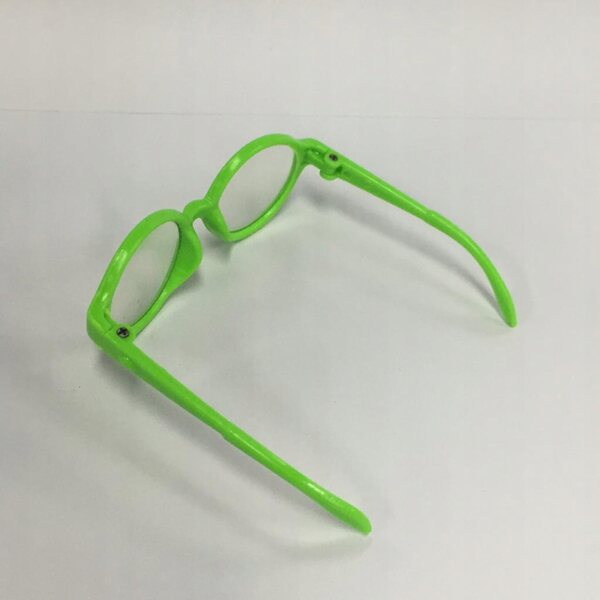 Grüne runde Brille für 18-Zoll-Puppen, detaillierte Modeaccessoires