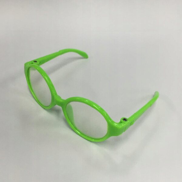 Grüne runde Brille für 18-Zoll-Puppen, detaillierte Modeaccessoires