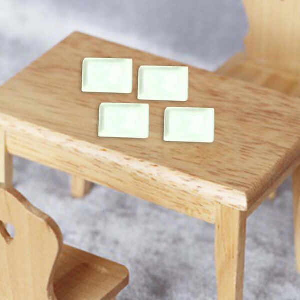 Set 4 Mini Naczynia Ceramiczne 1/12 per Domani delle Bambole, Accessori Cucina
