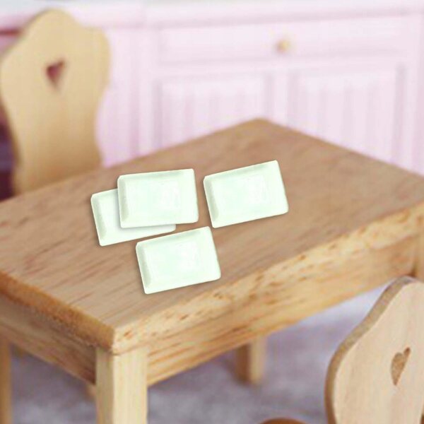 Set 4 Mini Naczynia Ceramiczne 1/12 per Domani delle Bambole, Accessori Cucina
