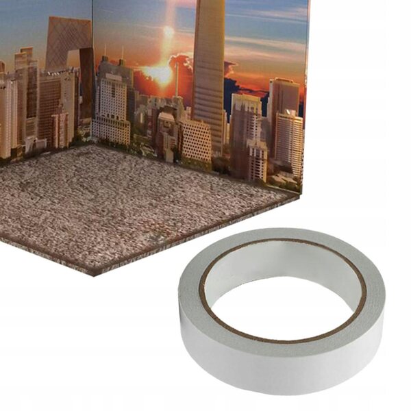1:12 Diorama-Szene für Automodelle und Figuren mit Stadt-Sonnenuntergang-Hintergrund
